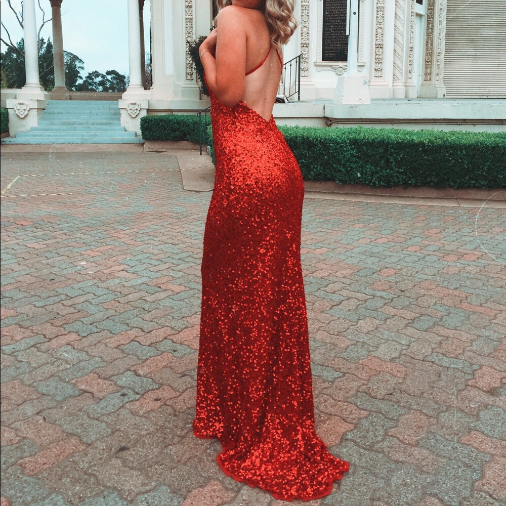 jovani red prom dress
